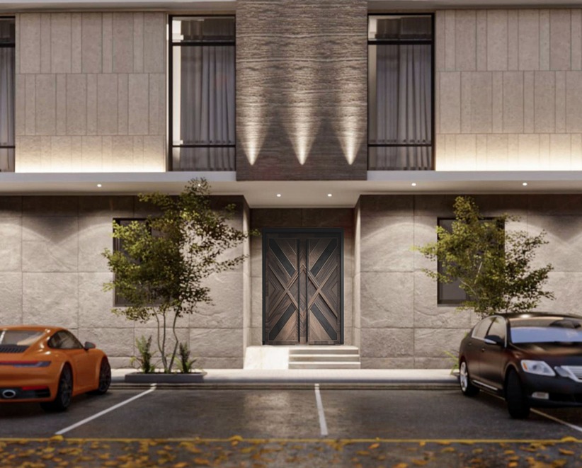 تصميم واجهة ومدخل عمارة